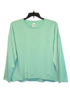 Avia Sherbet Green Relaxed Fit Long Sleeve Athleisure Spring Pullover